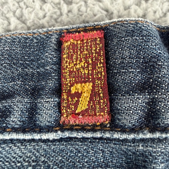 7 For All Mankind Jeans Womens 36 Blue Bootcut Denim Mid Rise Classic USA - Picture 6 of 13